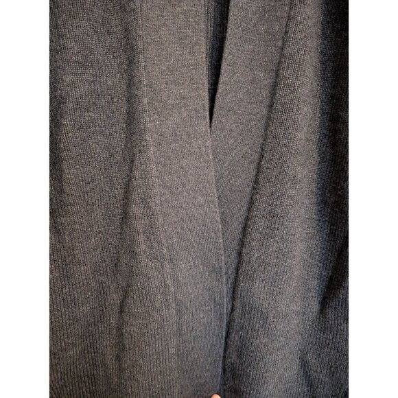 Lululemon Merino Wool-Blend Ribbed Long Wrap Sweater Heather Black Size 6 - Picture 7 of 13